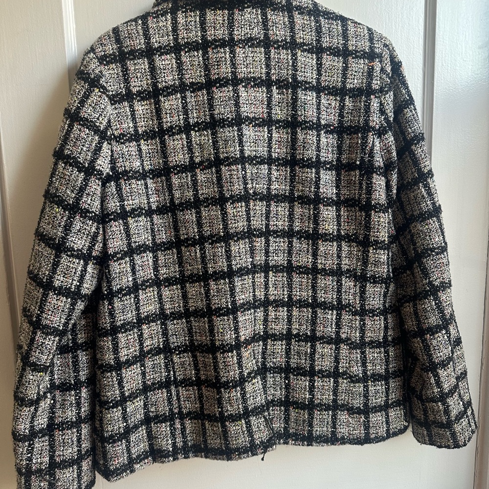 Bagatelle Black and White Plaid Blazer - Picture 4 of 5